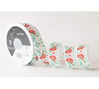 Berisfords Ribbon, White/Multi, 25mm