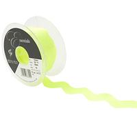 Berisfords Ric Rac Ribbon, Flo Yellow, 30 mm x 15 m