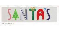 Berisfords Santa's Coming Ribbon, White, 25mm