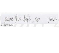 Berisfords Save The Date Ribbon, White, One Size
