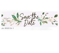 Berisfords Save The Date Vine Ribbon, White, One Size