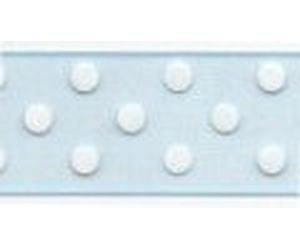Berisfords Sheer Dots Ribbon, Sky, 23 mm Width, 25 metre Length