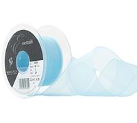 Berisfords Super Sheer Ribbon, Sky, 40 mm Width, 25 metre Length