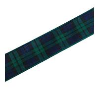Berisfords Tartan Plaid Polyester Satin Ribbon 7mm Wide (Blackwatch, 2 M)