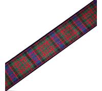 Berisfords Tartan Plaid Polyester Satin Ribbon 7mm Wide (Macdonald, 2 M)