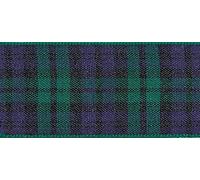 Berisfords Tartan Ribbon - 17 Traditional Designs for Home, Gifts, Fashion and Crafts - Black Watch Tartan - 70mm Wide x 1 Metre