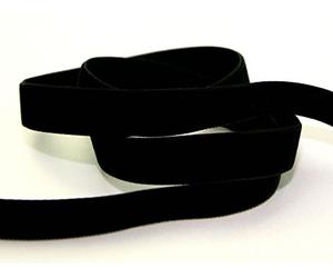 Berisfords Velvet Ribbon 9mm wide Black 9725 - 10 metre roll