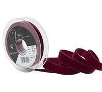 Berisfords Velvet Ribbon, Bordeaux, 5 meter,16 mm width
