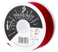 Berisfords Velvet Ribbon, Dark Red, 102 x 45 x 102 cm