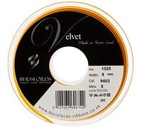 Berisfords Velvet Ribbon, Gold, 102 x 15 x 102 cm