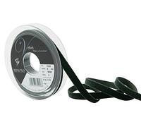 Berisfords Velvet Ribbon Olive 15mm x 10m - Nylon Craft Ribbon for Sewing, Gift Wrapping and Hair Accessories