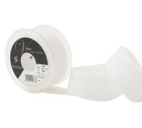 Berisfords Velvet Ribbon White 45mm x 10m - Nylon Craft Ribbon for Sewing, Gift Wrapping and Hair Accessories