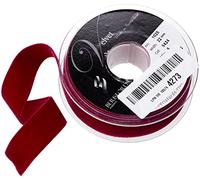 Berisfords Velvet Ribbon, Wine, 102 x 30 x 102 cm