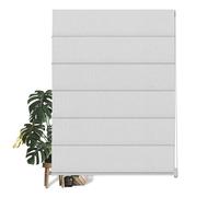 BERISSA Roman Blinds for Windows,Blackout Linen Roman Blinds,Thermal Insulated Room Darkening Window Shades for Home Living Room Bedroom,Linen Misty White,198.5W x 112H CM