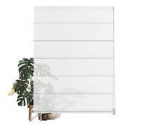 BERISSA Roman Blinds for Windows,Sheer Light Filtering Roman Blinds,Room Darkening Thermal Insulated Window Shades for Home,See Through - Jacquard White,213.5W x 142.5H CM
