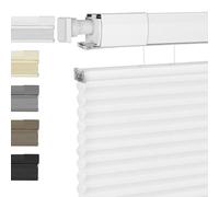 BERISSA Top Down Bottom Up Cordless Cellular Shades No Tools No Drill Blinds for Indoor Windows Windows,White,53.5W x 163H CM...