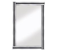 berit classic triple bar wall mirror in black and silver