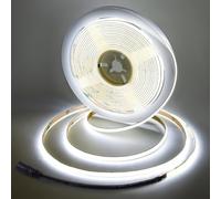 BERIXDEEP 12V COB LED Strip with 5mm Wide, 12V, 400 LEDs/m, 10w/m, CRI 92+, Narrow Cool White LED Strip for Kitchen Countertop, Living Room (No Power Supply)