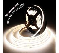 BERIXDEEP 24V COB LED Strip 5m, 480 LEDs/m, Continuous Light Strip, CRI 92+, Dotless LED Tape for Indirect Lighting and Backlight of Kitchen Cupboard, Mirror (No Power Supply), Natural White, 4000K
