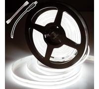 BERIXDEEP COB LED Strip 5m, 480 LEDs/m, 24v, 9w/m, 100lm/w, CRI 92+, 8mm Wide, Dotless LED Strip Lights for Backlight of Kitchen Cabinet, Workbench, Shelves (No Power Supply), Cool White, 6000K