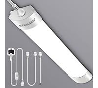 BERIXDEEP Plug and Play LED Batten Light 4ft with 3m Cable, 36w, 6500K
