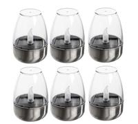 berjalan Solar Power Tea Lights Outdoor Candle Flameless Flicker Waterproof Solar Table Lamp LED Candles with Dusk to Dawn 6pack