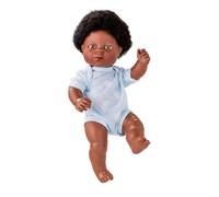 Berjuan Newborn African 7058 Child Baby Doll 38 Cm Blue Kids