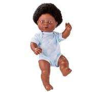 Berjuan Newborn African Girl With Clothes Doll 38 Cm Blue Kids