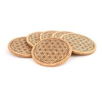 Berk - Inner Worlds Flower of Life Meditation Cork Coaster