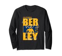 Berkeley City California Bear Silhouettes Block Lettering Long Sleeve T-Shirt