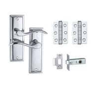 Berkeley Lever Latch Door Handle Pack - Polished Chrome - Handle/latch/hinges - Designer Levers
