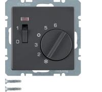 Berker 20306086 Rotary Switch Anthracite Electric Knife Accessory, 10 A, Anthracite