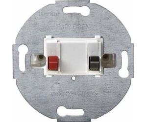 Berker 457209 Lautsprecher-Anschlussdose Module inserts polar white, matt