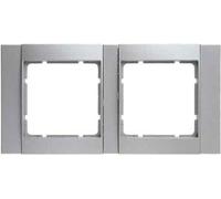 Berker B.1 2-fach Frame Horizontal Aluminum/Matte Silver 10221404 B1 Cover Frame