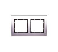 Berker B.3 Frame Aluminium/Charcoal Double 10123004