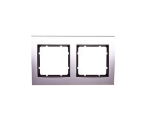 Berker B.3 Frame Aluminium/Charcoal Double 10123004