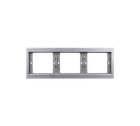 Berker B.Kwadrat K.5 Triple Horizontal Frame Steel 13737004