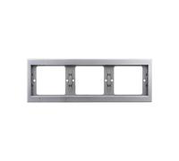 Berker B.Square Triple Frame Horizontal Steel Berker K.5 13737004