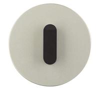 BERKER Cover Plate with Toggle R. Stainless Steel/Black 1001200400