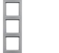 Berker Frame 3f.Aluminium/Paint 10136094 Q.3 Cover Frame 4011334442707