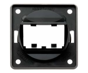 Berker Integro Flow/Pure Backing Plate for Mini Jack Inserts Glossy Black