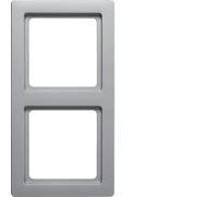 Berker Q.1 2-Gang Frame Velvet Alu 10126084