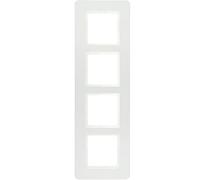 Berker Q7 4-Element Frame, White, 4 x 30.8 x 9.5 cm (Reference: Hager 10146189)