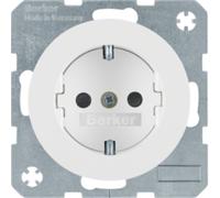 Berker R.1/R.3 Schuko Single Socket 16A 250V White 47432089