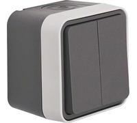 Berker Series Switch 2 Contacts 50753515 Ap Light Grey W.1 Button 4011334391173 Black