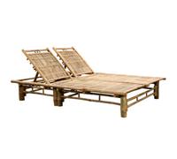 Berkfield 2-Person Sun Lounger Bamboo