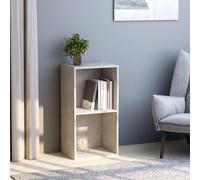 Berkfield 2-Tier Book Cabinet Concrete Grey 40X30X76.5 Cm Engineered Wood