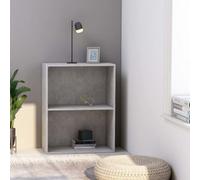 Berkfield 2-Tier Book Cabinet Concrete Grey 60X30X76.5 Cm Engineered Wood