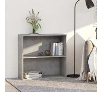 Berkfield 2-Tier Book Cabinet Concrete Grey 80X30X76.5 Cm Engineered Wood
