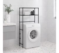 Berkfield 2-Tier Storage Rack Over Washing Machine Black 69X28X143 Cm Iron